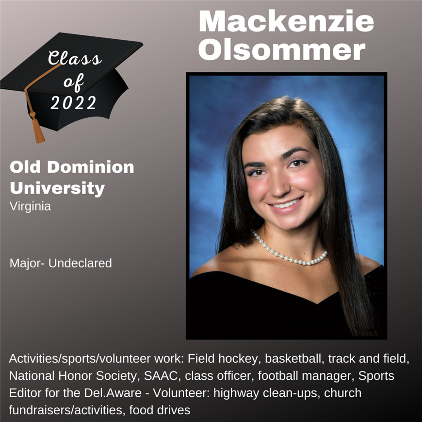Top 25 Grad, Mackenzie Olsommer